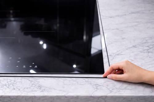 Clean 3dge Cooktop Induction Edge Protector – Against Dirt, Crumbs & Moisture – Also Suitable for Gas Stove & Ceramic Cooktop – Universal Stretch 30 to 36 inches wide (Ø 0.069 in) (Large)