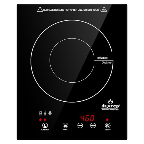 Duxtop Built-in Induction Cooktop, Portable Induction Burner 1800W 8600BI