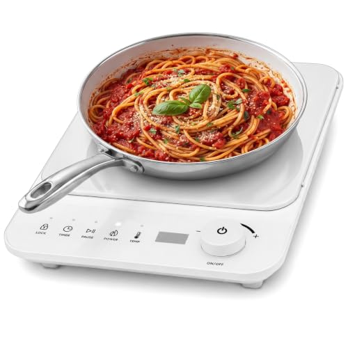 Elite Gourmet Ultra Slim Portable Induction Cooktop, 1500W, 10 Power Level