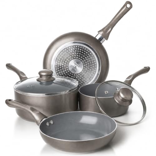Moss & Stone Pots and Pans Set Nonstick, 6-Piece Induction Cookware Set