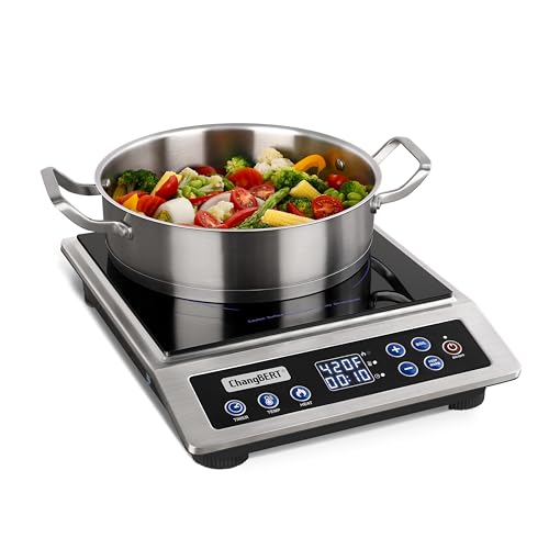 ChangBERT Portable Induction Cooktop Enhanced Version, One-Click Max Power 1800W Large Heating Coil Burner, Precise Temperature Control, NSF Certified Commercial Grade Low Noise Hot Plate — Manufacturer product photo